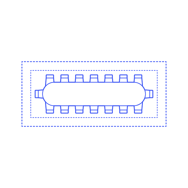 Layouts Dining Rooms Racetrack Formal X Large Outline Drawing Svg Vector Free Vectors